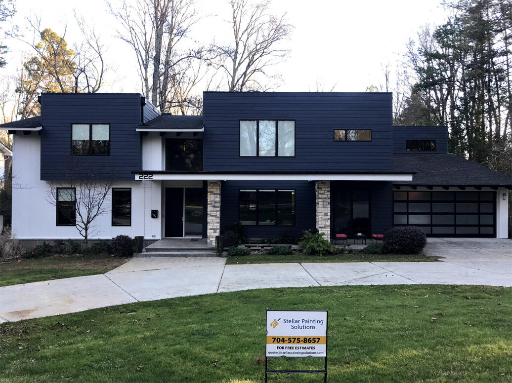Modern Charlotte home freshly painted by Stellar Painting